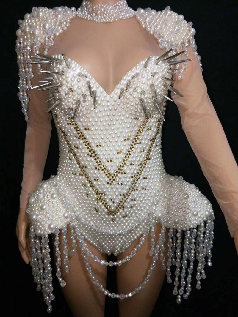 Bijeli biseri Zakovice Scenski kostimi pjevačica Noćni klub s kićankama DJ DS Bodi za ples Ženska odjeća za prigodne nastupe