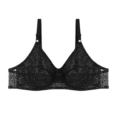 DKERT Plus Size CD Σέξι δαντέλα γυναικεία εσώρουχα σουτιέν Super Thin See Through Brassiere Black White Beige Bralette