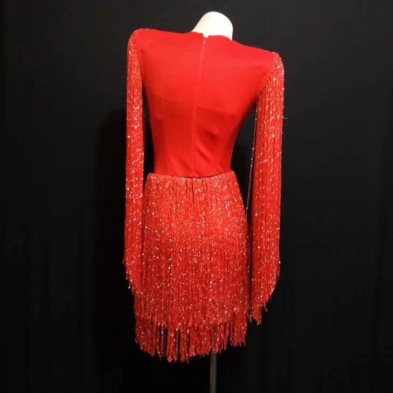 Seksi kristalni bikini Bodi s kićankama Kompleti scenske odjeće Ženski noćni klub S vještačkim dijamantima Resice Playsuits Odjeća za plesačice