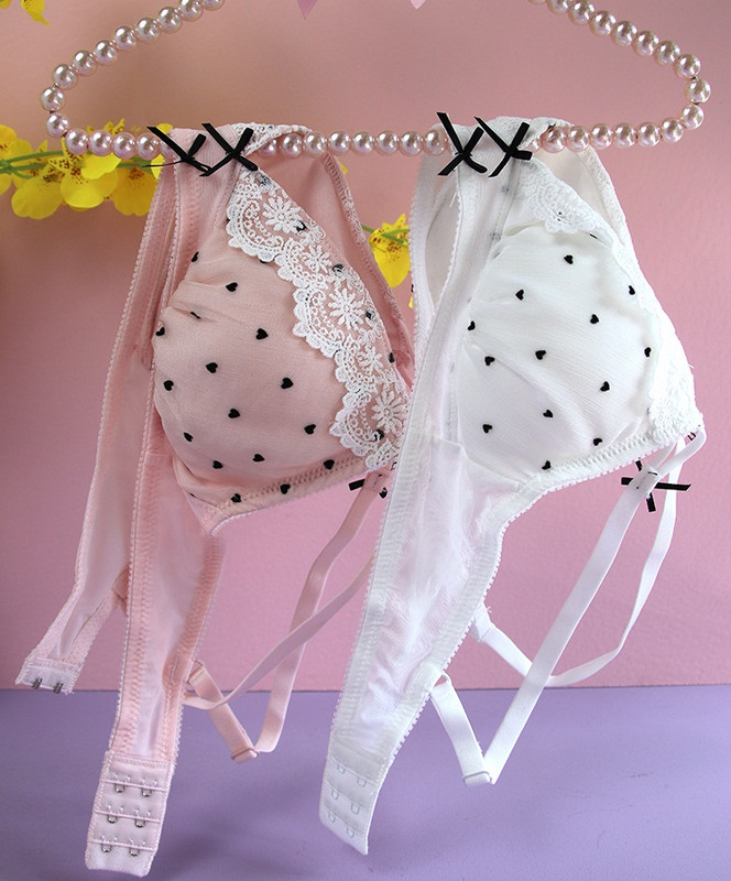 Slip de lenjerie Lolita dulce fetiță student triunghi cupă fără inel de oțel piept mic lenjerie de corp japonez drăguț sutien și chiloți se