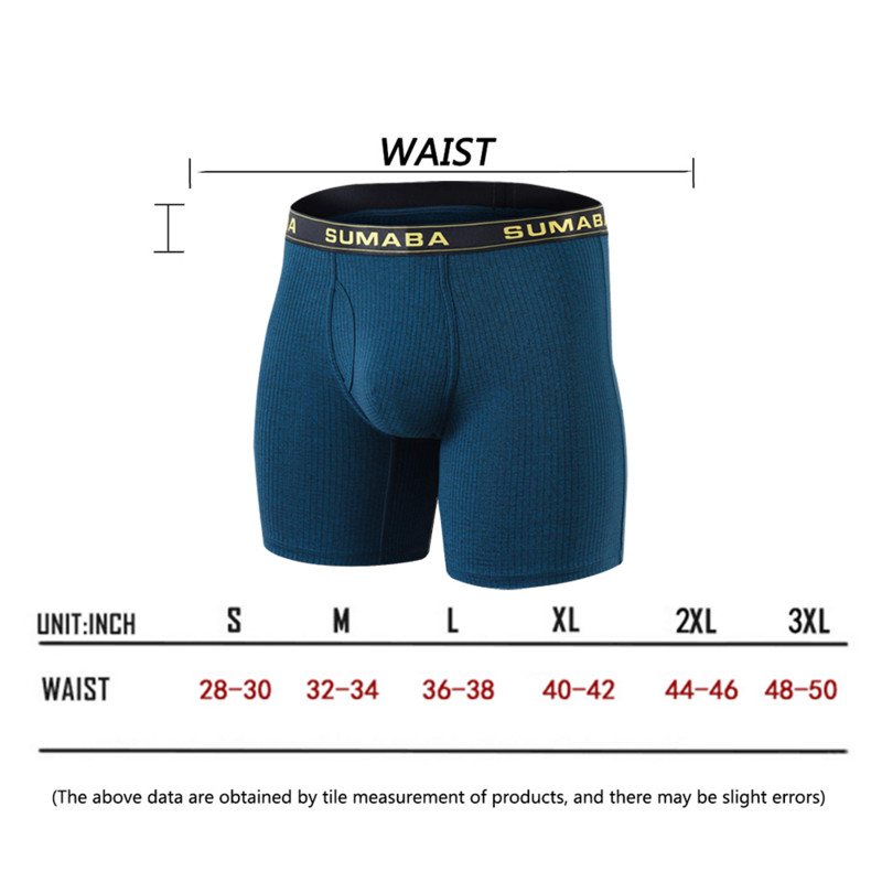 Ανδρικά άνετα αναπνέοντα μποξεράκια Ανδρικά μακρύ πόδι νάιλον εσώρουχα μασίφ 1 τμχ