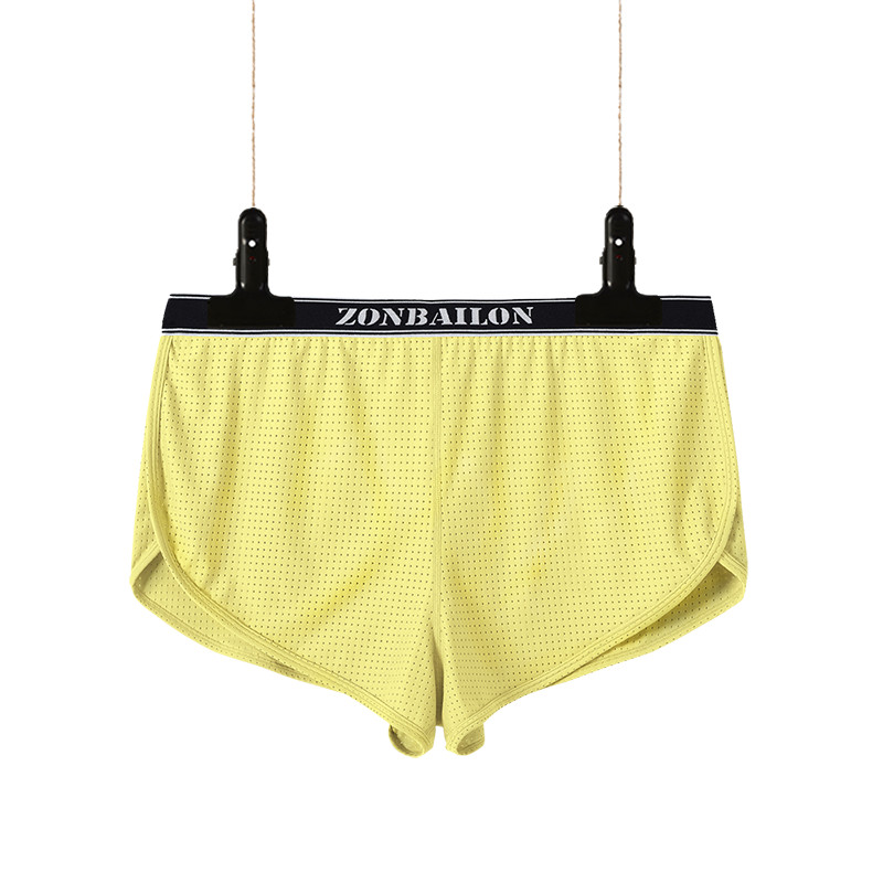 2022 Νέα ανδρικά εσώρουχα μπόξερ Ανδρικά σέξι νάιλον γοφό πλήρους κάλυψης με χαμηλοκάβαλο κοντά σλιπ Σπλιτ στο πλάι Ανδρικό μαλακό άνετο κάτω