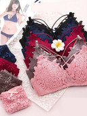 apakšveļas krūšturu komplekts bez stieplēm lenceria sexy bielizna damska komplety Cup AB mežģīņu tops vīns sarkans lenceria mežģīņu apakšveļas komplekts