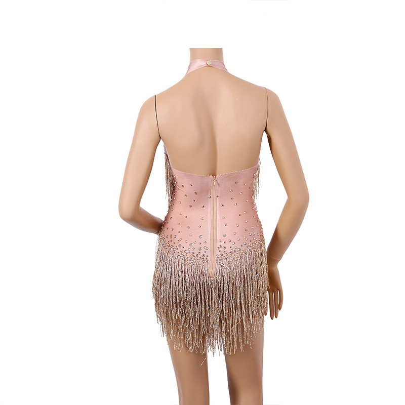 Christia Bella Bling Rhinestones Tutid Bodysuits Naiste lavakostüümid Seksikad seljataga veniv trikoo pulkatantsu esinemisrõivad