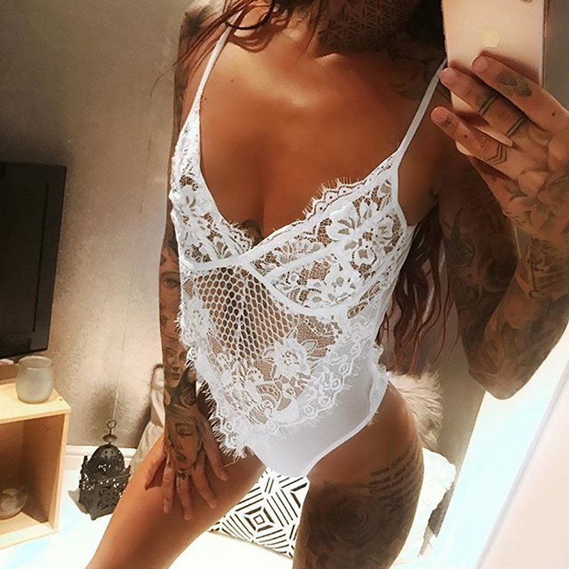 OMSJ New Neon Colors Fashion Βλεφαρίδες Δαντελένιο κορμάκι Slim Fit Καλοκαιρινή σέξι εξώπλατη διαφανή ολόσωμη φόρμα με διχτυωτό κοίλωμα