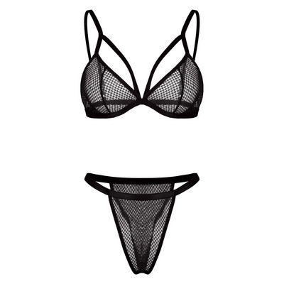 sous vetement femme Uus moodne pitsiline rinnahoidja ülikond Seksikas ühevärviline pesukomplekt naistele läbipaistev aluspesu komplekt трусы женские