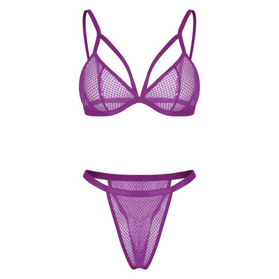 sous vetement femme Uus moodne pitsiline rinnahoidja ülikond Seksikas ühevärviline pesukomplekt naistele läbipaistev aluspesu komplekt трусы женские