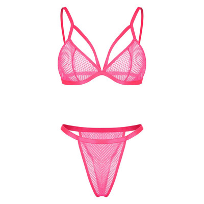 sous vetement femme Uus moodne pitsiline rinnahoidja ülikond Seksikas ühevärviline pesukomplekt naistele läbipaistev aluspesu komplekt трусы женские