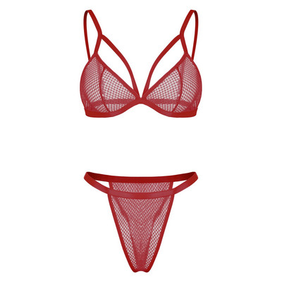 sous vetement femme Uus moodne pitsiline rinnahoidja ülikond Seksikas ühevärviline pesukomplekt naistele läbipaistev aluspesu komplekt трусы женские