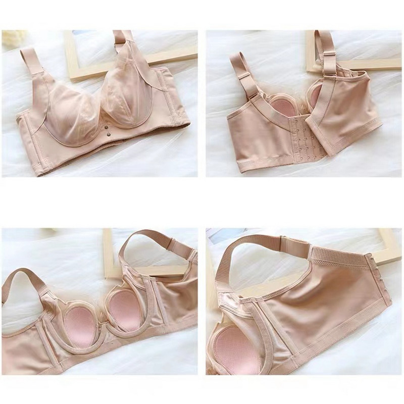 Uus viierealine pluss suurusega rinnahoidja õhuke mälu terasest rõngas suur rindkere ekraan väike kogunemine mugav reguleeritav rinnakäehoidja