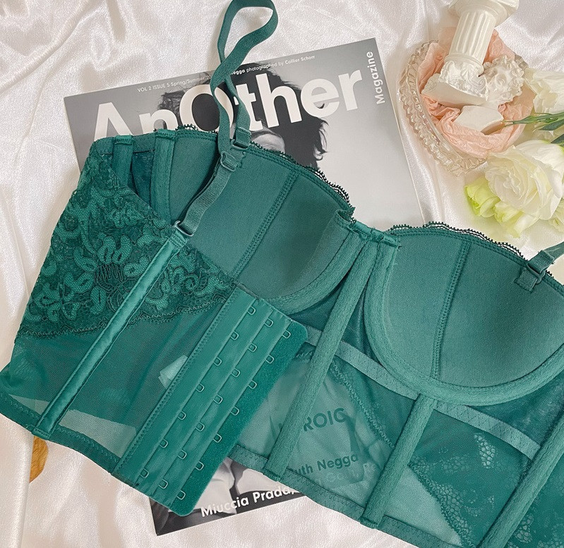 Δαντελένια εσώρουχα καλοκαιρινό λεπτό γιλέκο τύπου bralette μεγάλο στήθος δείχνει μικρό εσωτερικό εσώρουχο από μαλακό ατσάλι με δαχτυλίδι σουτιέν προσαρμογής