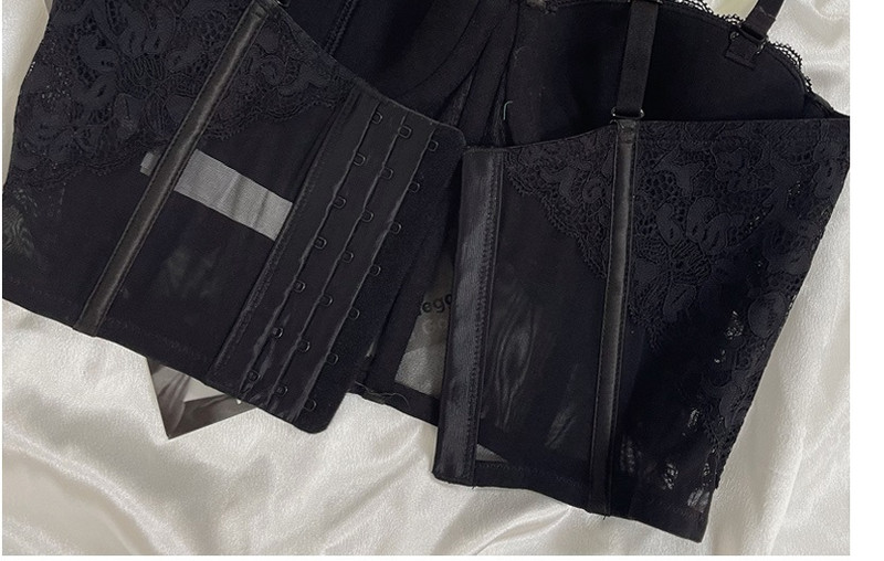 Δαντελένια εσώρουχα καλοκαιρινό λεπτό γιλέκο τύπου bralette μεγάλο στήθος δείχνει μικρό εσωτερικό εσώρουχο από μαλακό ατσάλι με δαχτυλίδι σουτιέν προσαρμογής