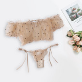 donje rublje femme seksi ženski set grudnjaka s tangama s čipkom i vezom bez naramenica set ženskog seksi donjeg rublja komplet spavaćice belʹe ženskoe