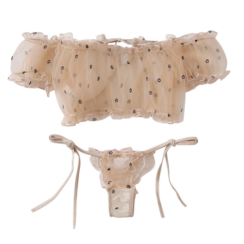 donje rublje femme seksi ženski set grudnjaka s tangama s čipkom i vezom bez naramenica set ženskog seksi donjeg rublja komplet spavaćice belʹe ženskoe