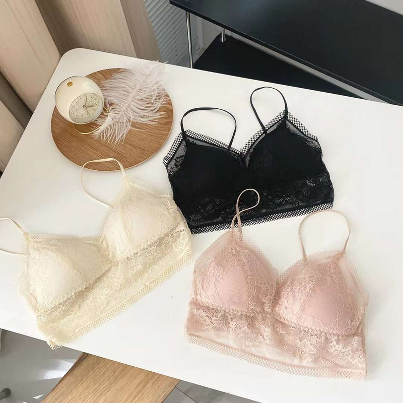 2022 νέα αθλητική πλάτη άνετη και απλή εσώρουχα με δαντέλα κατά της αμαύρωσης σουτιέν με τυλιγμένο κάτω μέρος