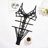 Γυναικεία σέξι λουριά σετ εσωρούχων Temptation Δαντελένια σουτιέν στρινγκ κοστούμια Σέξι εξώπλατα εσώρουχα Νυχτικά bielizna damska белье женск