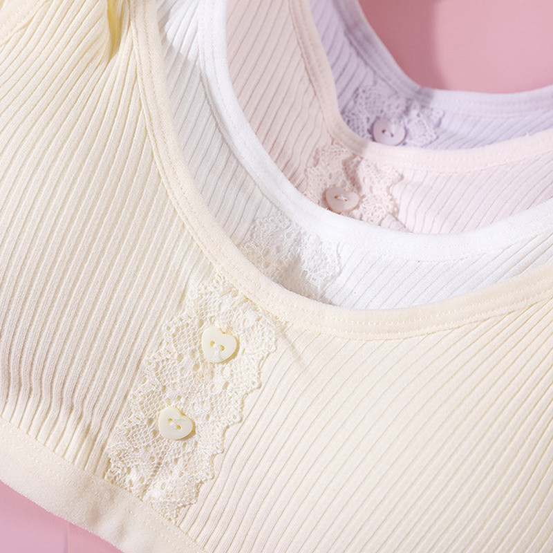 HIVOF Κοριτσίστικο γιλέκο, Βαμβακερό σουτιέν άνεσης με κλωστή, Εσώρουχα χωρίς ραφές