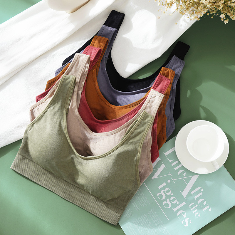 HIVOF νέο εσώρουχο ρυθμιζόμενο στη θερμότητα, αθλητικό σουτιέν με φαρδύ λουράκι ώμου, σουτιέν άνεσης ύπνου χωρίς ραφές