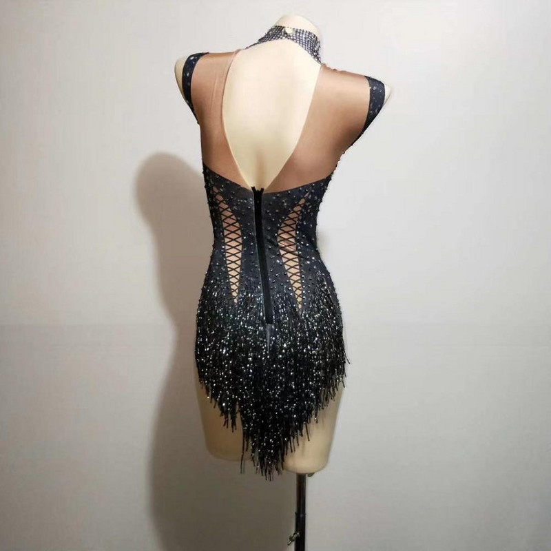 Seksikas ööklubi Rhinestones tantsubodid Naiste elastsed tutikombinatsioonid Pole Dance trikoo Showgirl DJ lavaesinemisrõivad