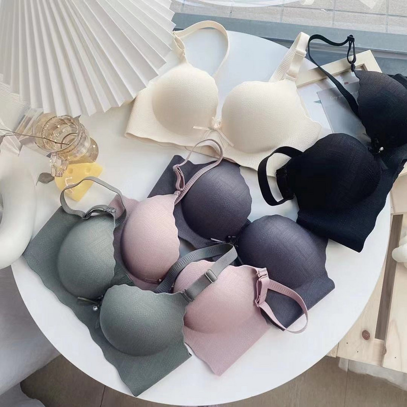 Sutien cu push up sexy fără cusături, căptușit, lenjerie confortabilă, fără fir pentru fete