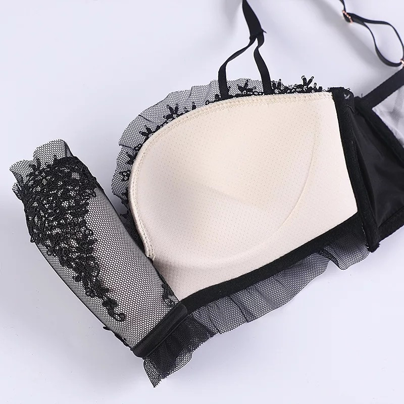 Push Up Σετ σουτιέν Σέξι Εσώρουχα Γυναικεία Εσώρουχα Bralette Κέντημα Δαντέλα Temptation Γυναικεία Σετ Bralet από βαμβάκι