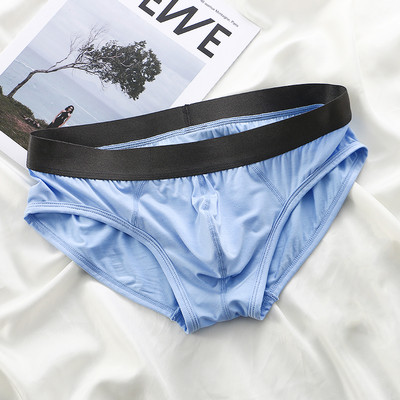 CLEVER-MENMODE Slip sexy Lenjerie de corp din fibră de bambus Chiloți pentru bărbați Slip interior Husă cu umflături Lenjerie hombre Chiloți moi