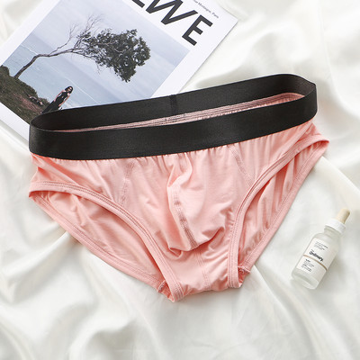 CLEVER-MENMODE Slip sexy Lenjerie de corp din fibră de bambus Chiloți pentru bărbați Slip interior Husă cu umflături Lenjerie hombre Chiloți moi