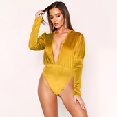 BKLD Seksi ženski bodi s dubokim V izrezom Klubska odjeća Jesen Zima Baršunasti bodi dugih rukava 2020. Novi bodi uz čvrste ženske majice za zabave