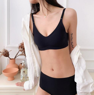 Inserții lucioase sexy pad bralette sânii mari arată goliciunea somnului mic aduna fără inel de oțel sutien sutiene pentru femei aproape sânul