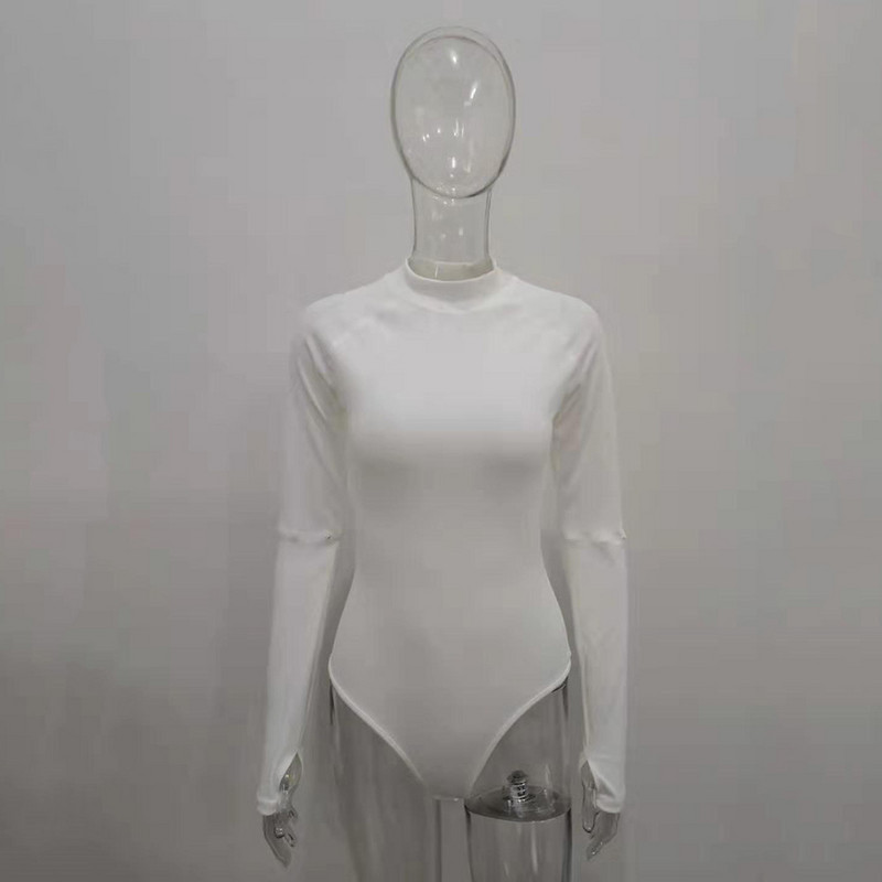 BKLD Pamučne ženske seksi hlače dugih rukava 2019 Jesen Clubwaer Ženska topla odjeća s O-izrezom Tanka modna jednobojna kombinezona