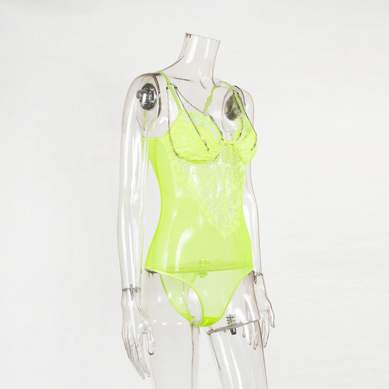 BKLD mežģīņu bodijs sievietēm Seksīgi spageti siksniņu bodiji bez piedurknēm 2019. gada vasaras neona zaļie sieviešu bodiji Clubwear bodiji