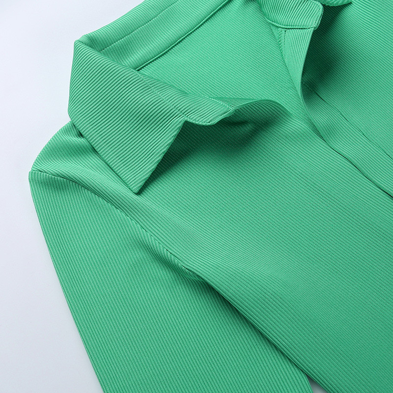 BKLD Turn-down κολάρο Flare ολόσωμο φορμάκι Σέξι στολές για γυναίκες Χειμώνας 2021 Νέα μονόχρωμα μονόχρωμα φορμάκια με λαιμόκοψη σε σχήμα V