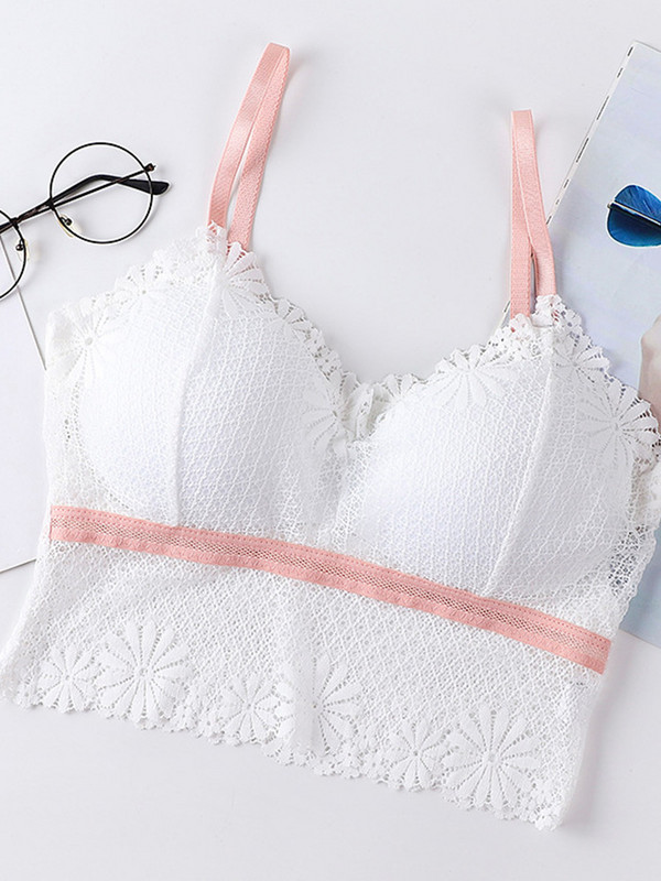 Novi dolazak iz 2023. Ženski seksi čipkasti grudnjak Tube Top Colorblock Daisy omotan prsima donje rublje Žensko neodsjajno neodsjajno donje rublje