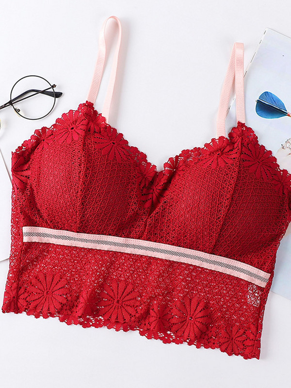 Novi dolazak iz 2023. Ženski seksi čipkasti grudnjak Tube Top Colorblock Daisy omotan prsima donje rublje Žensko neodsjajno neodsjajno donje rublje