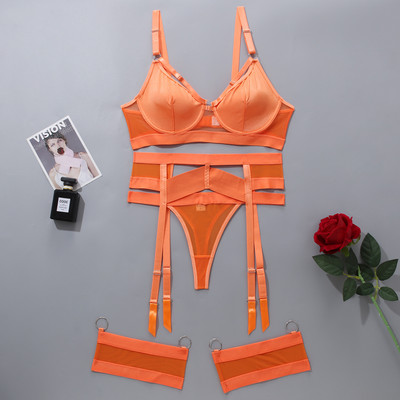 SexeLakas Naiste Rõivad Pesu Seksikas sidemega pitspesu Erootiline kostüüm, 3-osaline võrk, läbipaistev uhke intiimne komplekt