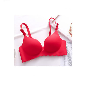 Секси сутиен от една част Дамско безжично дишащо бельо Gather Push Up Simple Lingerie Seamless Bralette Candy Color нижнее белье