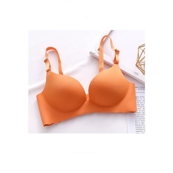 Секси сутиен от една част Дамско безжично дишащо бельо Gather Push Up Simple Lingerie Seamless Bralette Candy Color нижнее белье