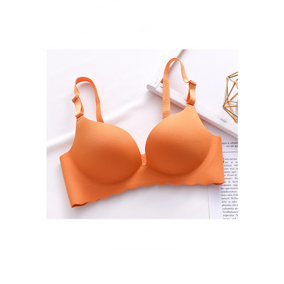 Sutien dintr-o singură bucată sexy pentru femei Lenjerie de corp respirabilă fără fir Adunați Push Up Lenjerie simplă Bralette fără sudură Culoare bomboană нижнее белье