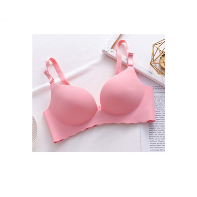 Sutien dintr-o singură bucată sexy pentru femei Lenjerie de corp respirabilă fără fir Adunați Push Up Lenjerie simplă Bralette fără sudură Culoare bomboană нижнее белье