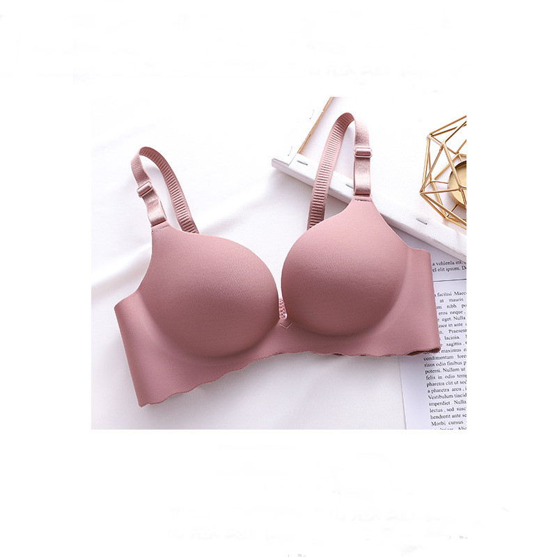Sutien dintr-o singură bucată sexy pentru femei Lenjerie de corp respirabilă fără fir Adunați Push Up Lenjerie simplă Bralette fără sudură Culoare bomboană нижнее белье