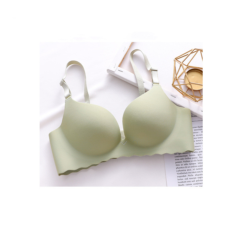 Sutien dintr-o singură bucată sexy pentru femei Lenjerie de corp respirabilă fără fir Adunați Push Up Lenjerie simplă Bralette fără sudură Culoare bomboană нижнее белье