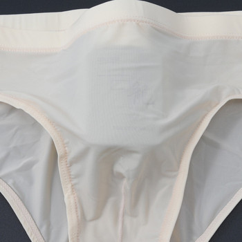 Мъжки слипове Безшевни ледени копринени дишащи прозрачни ултратънки гащи Секси мъжки гащи Еластично долно бельо шорти панталон