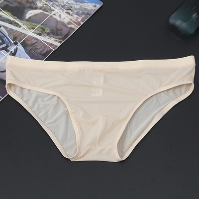 Ανδρικά σλιπ χωρίς ραφή Ice Silk Αναπνεύσιμο Διαφανές εξαιρετικά λεπτό σώβρακο Σέξι ανδρικό εσώρουχο ελαστικό εσώρουχο κάτω σορτς παντελόνι
