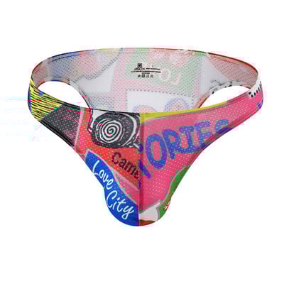 Ανδρικά σέξι εσώρουχα Ανδρικά σλιπ μπικίνι Jockstrap Man mesh print Σώβρακα Ανδρικά μίνι εσώρουχα Quick Dry Bikini Ανδρικά εσώρουχα Cueca