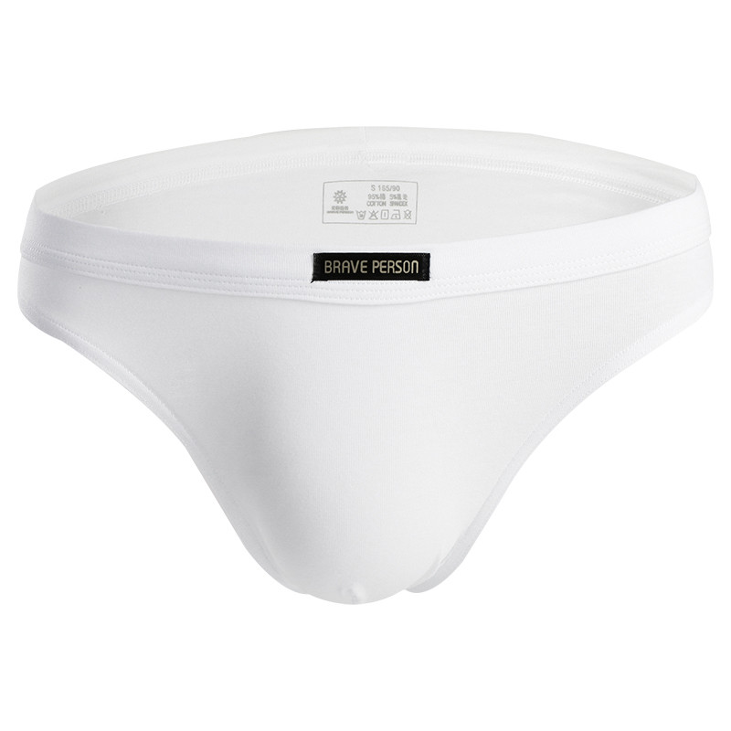 Lenjerie pentru bărbați din bumbac Slip confortabil pentru bărbați Culoare uni Chiloți cu talie joasă Lenjerie pentru bărbați