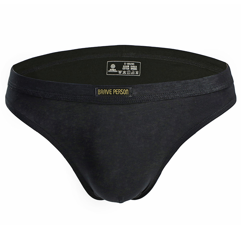 Lenjerie pentru bărbați din bumbac Slip confortabil pentru bărbați Culoare uni Chiloți cu talie joasă Lenjerie pentru bărbați