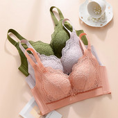 Cupă groasă Sutien fără inele de oțel Lenjerie de corp confortabilă, respirabilă, adunată Sutien anti lasare Sutien moale pentru femei, înveliș casual