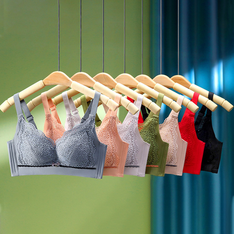 Cupă groasă Sutien fără inele de oțel Lenjerie de corp confortabilă, respirabilă, adunată Sutien anti lasare Sutien moale pentru femei, înveliș casual