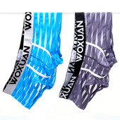 Boxeri cu plasă pentru bărbați cu dungi sexy, cu talie joasă, boxer sexy, respirabil, lenjerie de corp pentru bărbați.