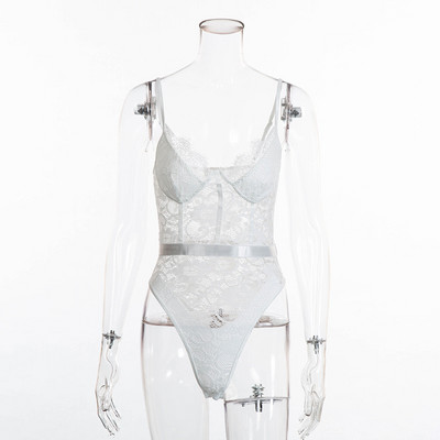 BKLD Body cu dantelă neon transparentă pentru femei, cu bretele spaghetti, cu decolteu în V, cu push-up, din plasă, pentru femei, din dantelă, noua vară 2019